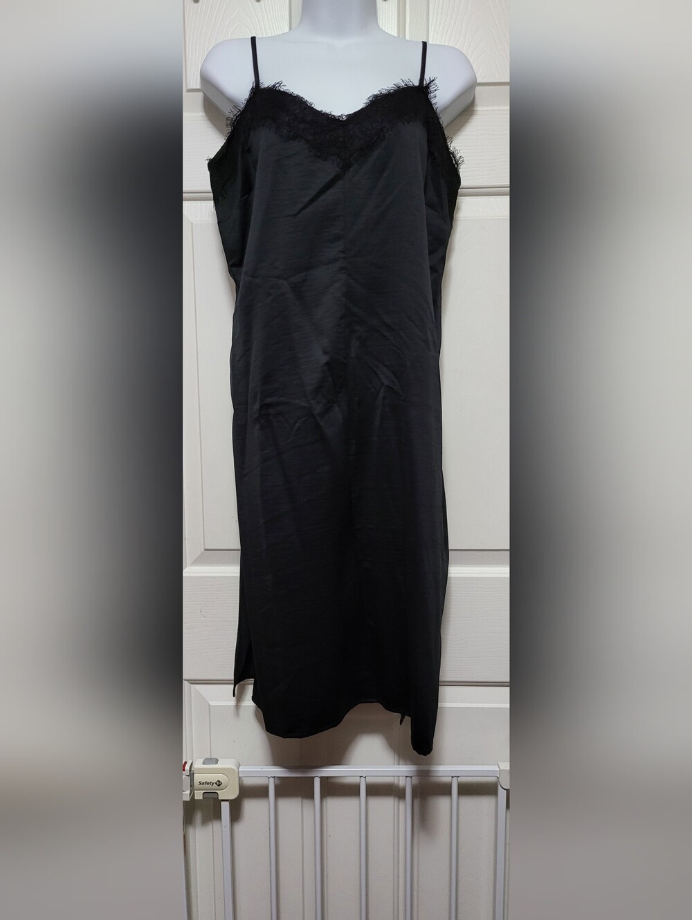 Candie's Black Midi Skirt with Clean Straight Cut